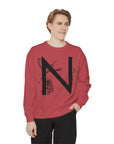 Personalized Nature-Inspired Sweatshirt with Letter N, Cozy Oversized Top for Outdoor Lovers, Gift for Friends, Casual Wear, Birthday Gift