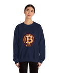 Bitcoin Logo Crewneck Sweatshirt | Unisex Cryptocurrency Apparel, Gift for Crypto Lovers, Casual Streetwear, Cryptocurrency Sweatshirt