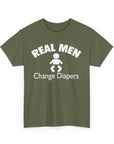 Unisex Humor Tee - 'Real Men Change Diapers'