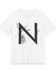 Nature-Inspired Initial Tee, Unisex T-Shirt for Nature Lovers, Personalized Gift, Graphic Tee for Casual Wear, Eco-Friendly Apparel