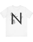 Nature-Inspired Initial Tee, Unisex T-Shirt for Nature Lovers, Personalized Gift, Graphic Tee for Casual Wear, Eco-Friendly Apparel