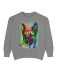 Vibrant Dog Art Sweatshirt, Animal Lover Gift, Cozy Casual Wear, Unisex Fashion, Colorful Pet Sweatshirt, Perfect for Dog Owners
