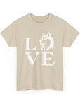 Stylish Dog Lover Tee | Unisex Cotton Shirt with 'LOVE' Design, Pet Gift, Birthday Gift, Casual Wear, Dog Mom, Animal Lover