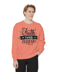 Faith, Family, Freedom Sweatshirt - Unisex Cozy Pullover for Family Gatherings, Gifts, Family Events, Faith Celebrations