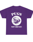 Pugs Not Drugs Unisex Heavy Cotton Tee | Funny Dog Lovers T-Shirt, Gift for Pet Owners, Casual Wear, Dog-Themed Apparel, Pug Enthusiast Top