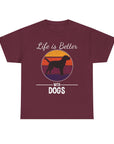 Retro Dog Lover Tee, Unisex Cotton T-Shirt, Gift for Dog Owners, Vintage Style Pet Apparel, Outdoor Adventure Shirt