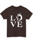 Stylish Dog Lover Tee | Unisex Cotton Shirt with 'LOVE' Design, Pet Gift, Birthday Gift, Casual Wear, Dog Mom, Animal Lover