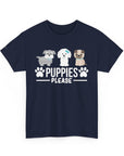 Puppies Please Unisex Heavy Cotton Tee, Cute Dog Lover T-Shirt, Pet Adoption Awareness Shirt, Gift for Dog Lovers, Fun Everyday Wear