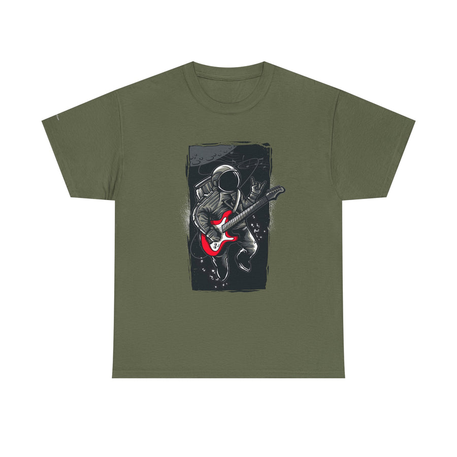 Astronaut Guitarist Unisex Tee, Cool Music Shirt, Space Lover Gift, Concert Apparel, Casual Outfit, Unique Graphic Tee