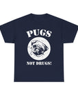 Pugs Not Drugs Unisex Heavy Cotton Tee | Funny Dog Lovers T-Shirt, Gift for Pet Owners, Casual Wear, Dog-Themed Apparel, Pug Enthusiast Top