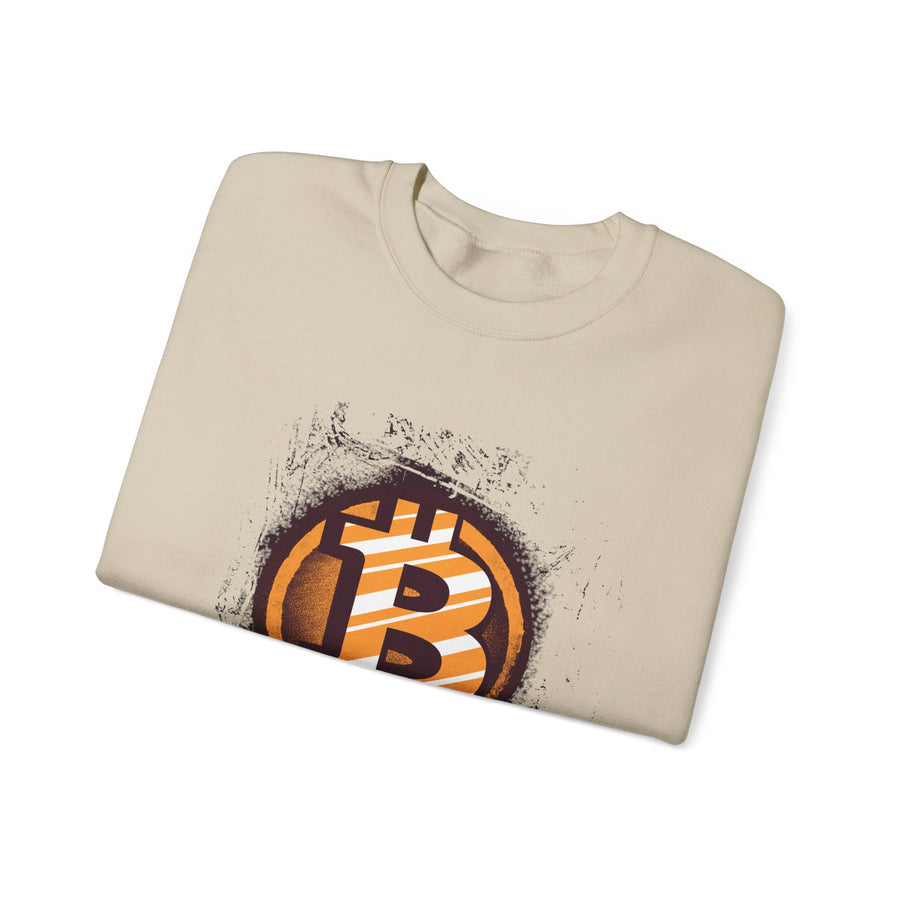 Bitcoin Logo Crewneck Sweatshirt | Unisex Cryptocurrency Apparel, Gift for Crypto Lovers, Casual Streetwear, Cryptocurrency Sweatshirt