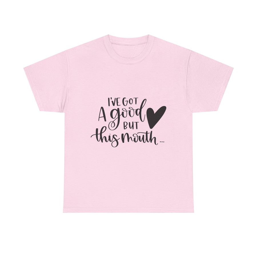 Funny Quote Tee with Heart, Unisex Heavy Cotton Shirt, Casual Wear, Gift for Friends, Birthday, Humor, Everyday Apparel