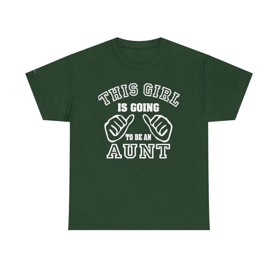 Aunt Announcement Unisex Heavy Cotton Tee, Pregnancy Reveal Shirt, Gift for New Aunts, Baby Shower Gift, Family Gathering Tee