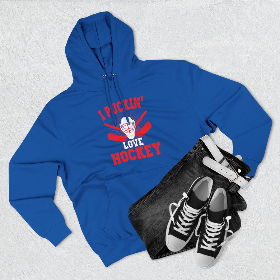 I Pickin' Love Hockey Hoodie | Cozy Sports Fleece Sweatshirt | Perfect for Hockey Fans, Game Day, Gifts, Winter Wear, Sports Apparel
