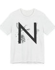 Nature-Inspired Initial Tee, Unisex T-Shirt for Nature Lovers, Personalized Gift, Graphic Tee for Casual Wear, Eco-Friendly Apparel
