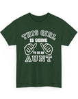 Aunt Announcement Unisex Heavy Cotton Tee, Pregnancy Reveal Shirt, Gift for New Aunts, Baby Shower Gift, Family Gathering Tee