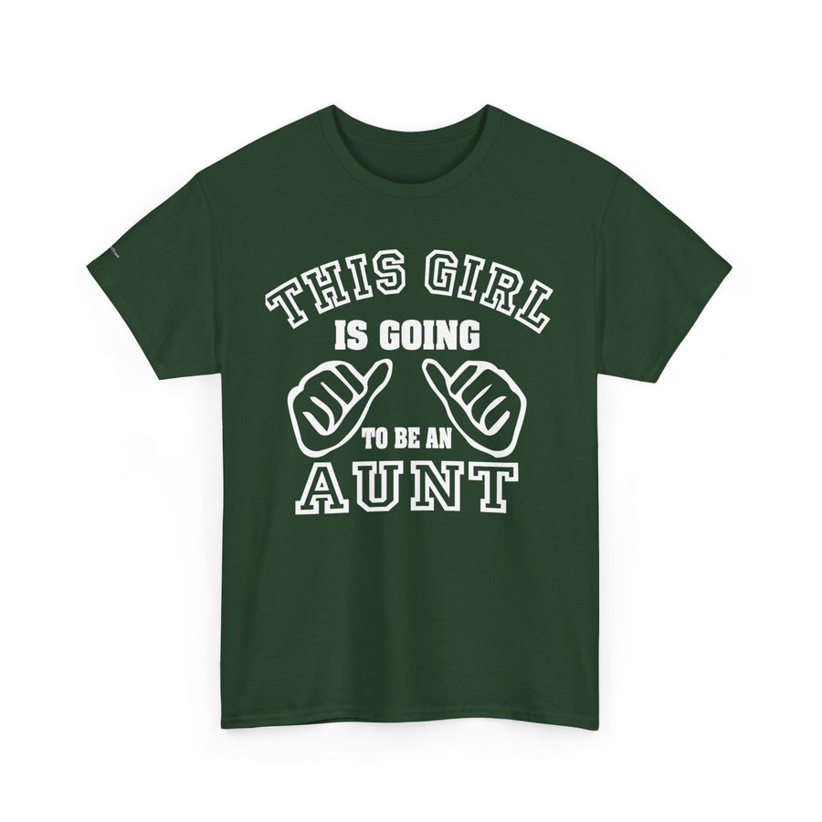 Aunt Announcement Unisex Heavy Cotton Tee, Pregnancy Reveal Shirt, Gift for New Aunts, Baby Shower Gift, Family Gathering Tee