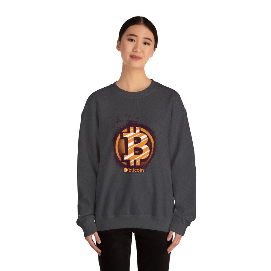 Bitcoin Logo Crewneck Sweatshirt | Unisex Cryptocurrency Apparel, Gift for Crypto Lovers, Casual Streetwear, Cryptocurrency Sweatshirt