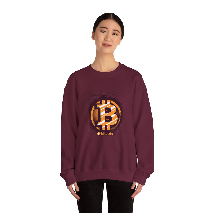 Bitcoin Logo Crewneck Sweatshirt | Unisex Cryptocurrency Apparel, Gift for Crypto Lovers, Casual Streetwear, Cryptocurrency Sweatshirt
