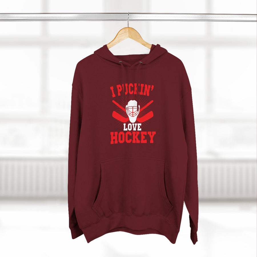 I Pickin' Love Hockey Hoodie | Cozy Sports Fleece Sweatshirt | Perfect for Hockey Fans, Game Day, Gifts, Winter Wear, Sports Apparel
