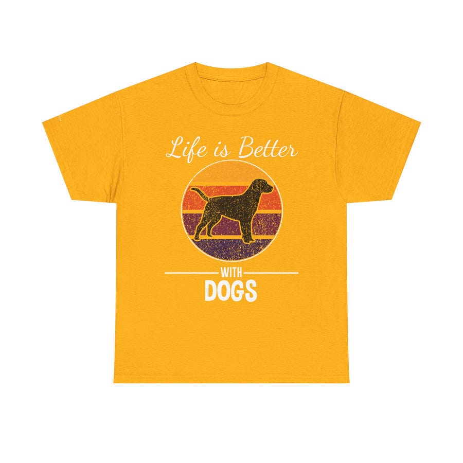 Retro Dog Lover Tee, Unisex Cotton T-Shirt, Gift for Dog Owners, Vintage Style Pet Apparel, Outdoor Adventure Shirt