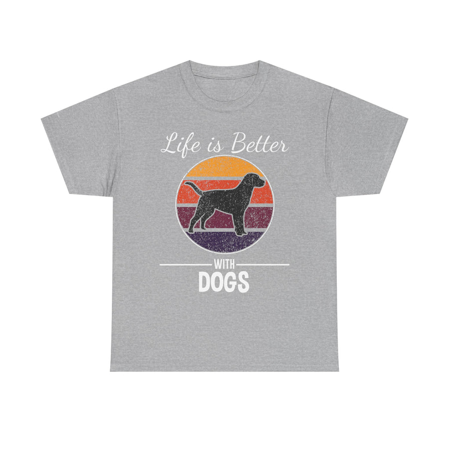 Retro Dog Lover Tee, Unisex Cotton T-Shirt, Gift for Dog Owners, Vintage Style Pet Apparel, Outdoor Adventure Shirt