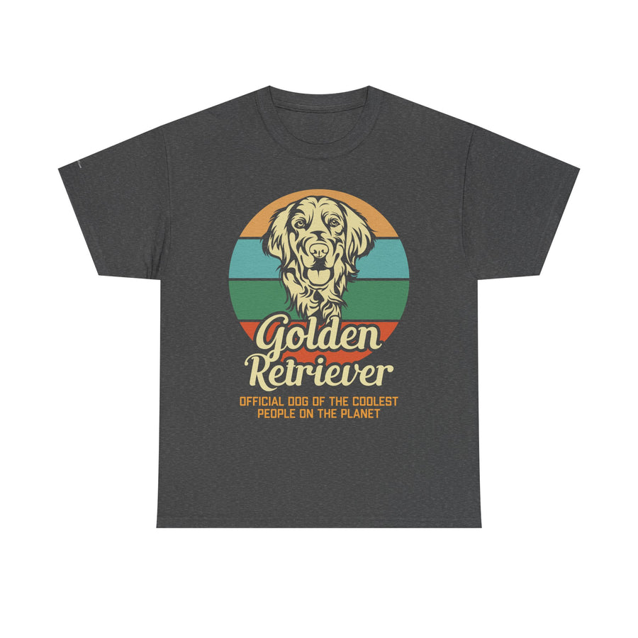 Golden Retriever Dog Lover Tee, Unisex Heavy Cotton T-Shirt, Gift for Dog Owners, Pet Lover Apparel, Cute Dog Graphic Shirt