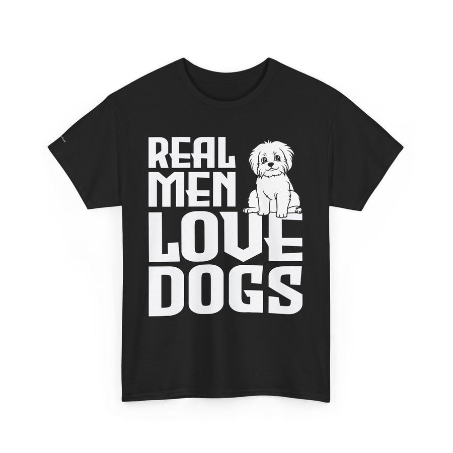 Real Men Love Dogs Tee, Unisex Pet Lover T-Shirt, Dog Dad Gift, Funny Animal Shirt, Casual Wear, Dog Lover Apparel