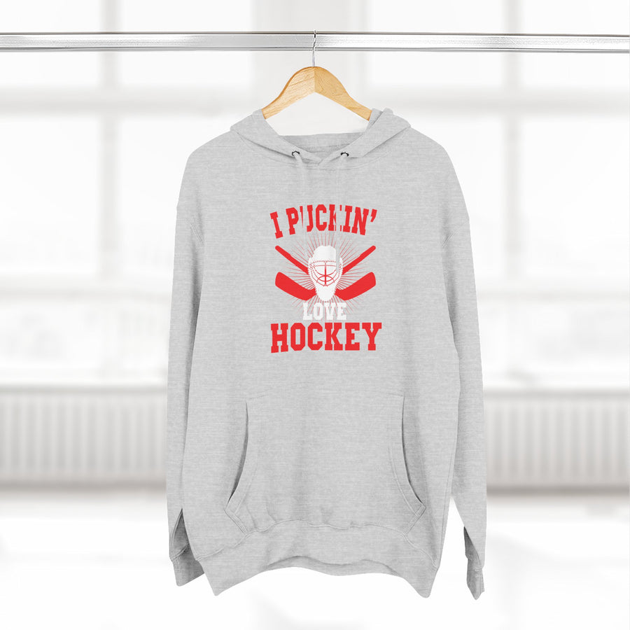 I Pickin' Love Hockey Hoodie | Cozy Sports Fleece Sweatshirt | Perfect for Hockey Fans, Game Day, Gifts, Winter Wear, Sports Apparel