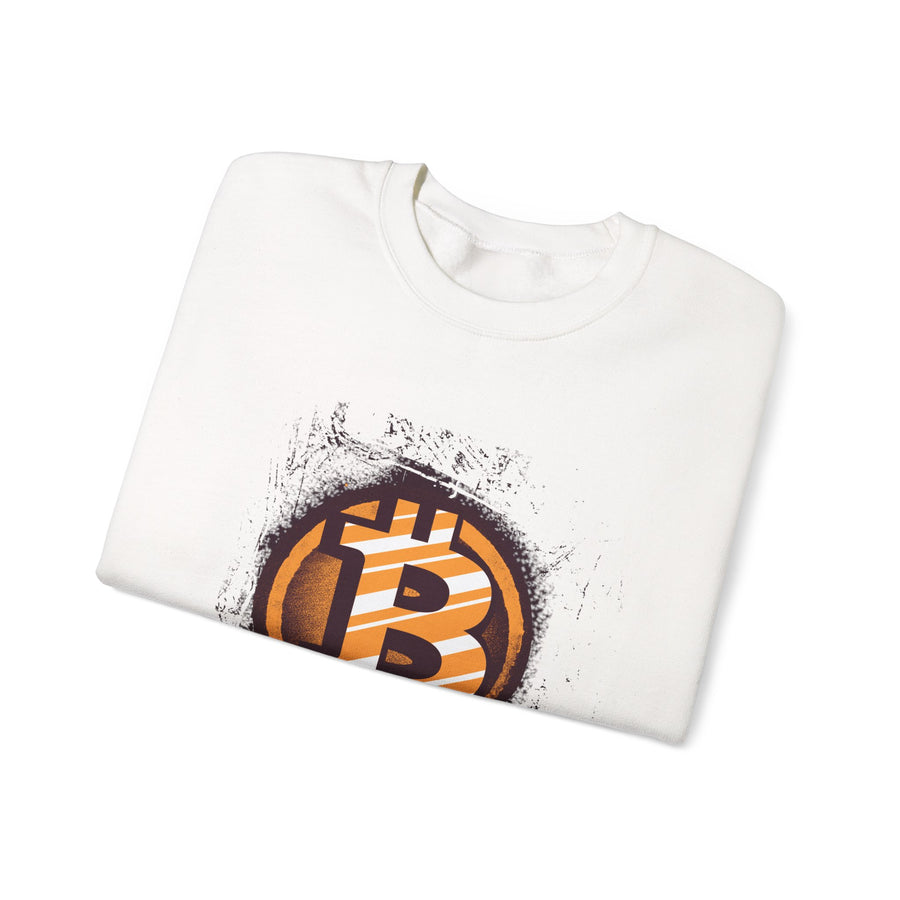 Bitcoin Logo Crewneck Sweatshirt | Unisex Cryptocurrency Apparel, Gift for Crypto Lovers, Casual Streetwear, Cryptocurrency Sweatshirt