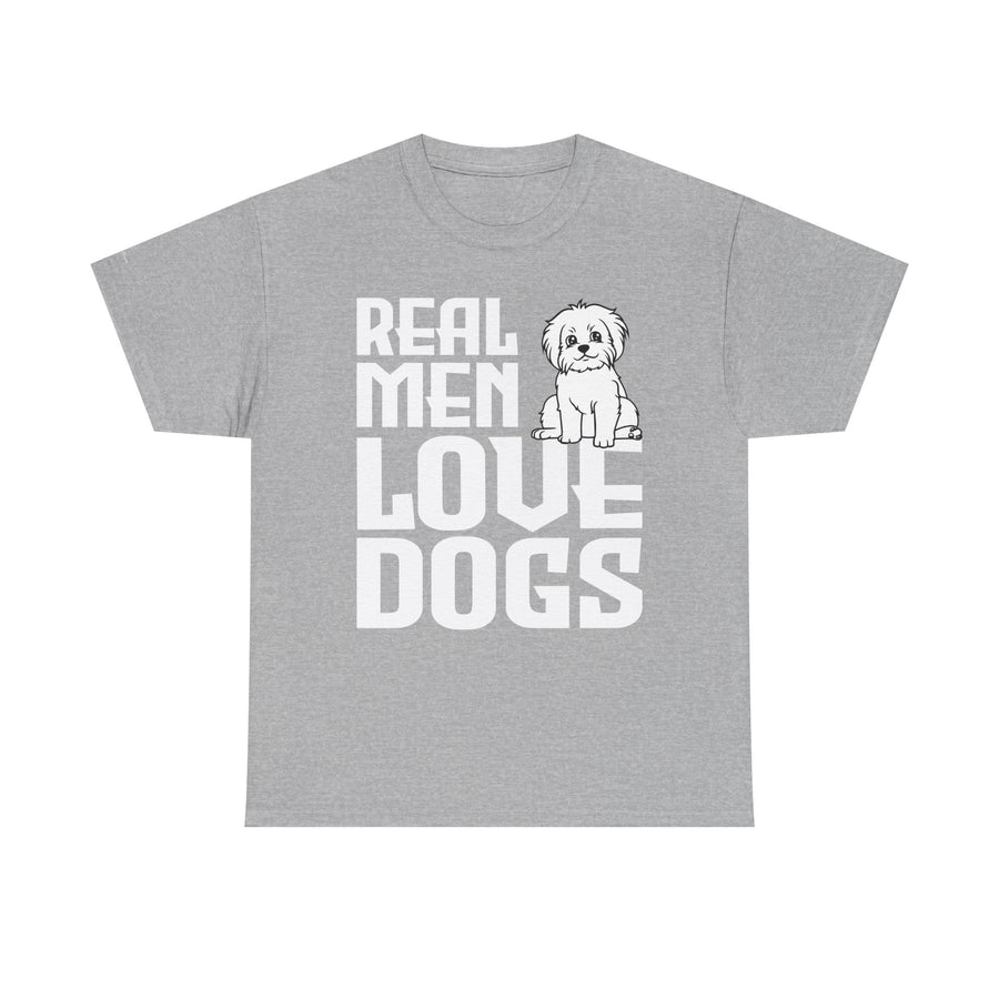 Real Men Love Dogs Tee, Unisex Pet Lover T-Shirt, Dog Dad Gift, Funny Animal Shirt, Casual Wear, Dog Lover Apparel