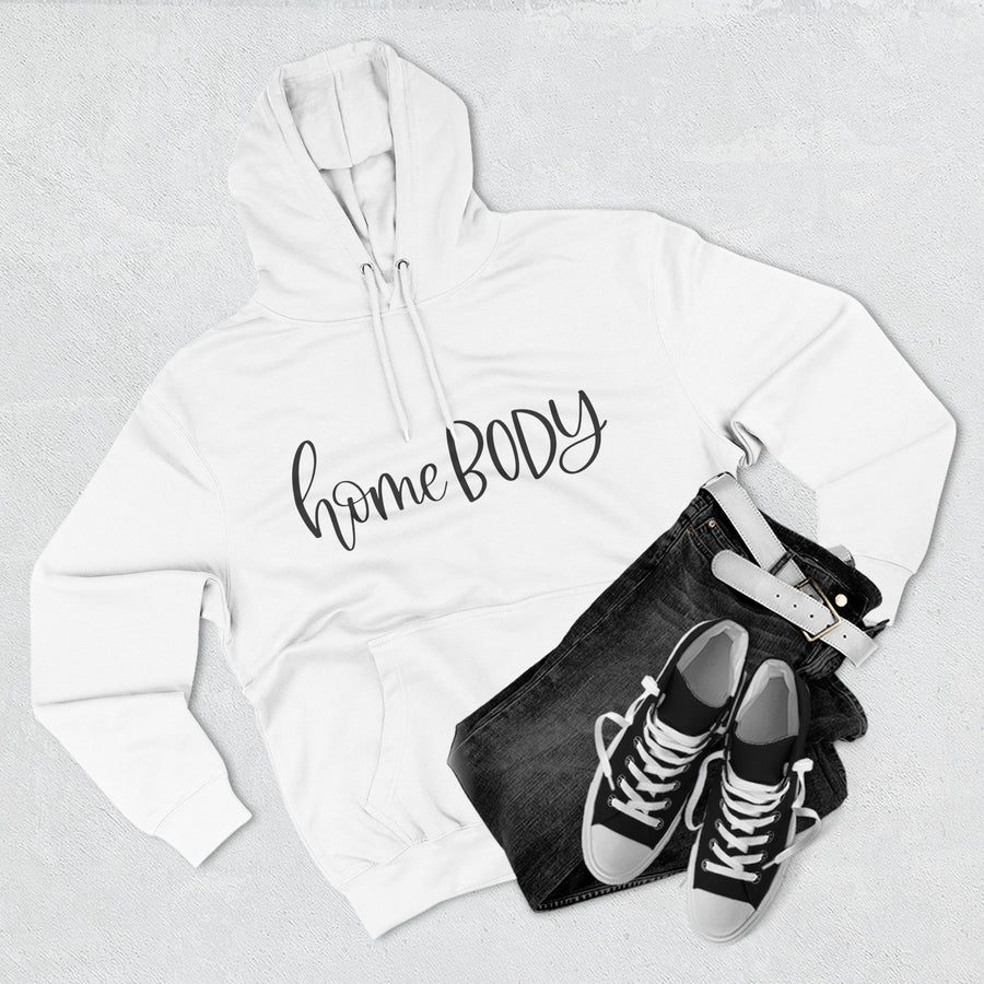 Home Body Fleece Hoodie, Cozy Sweatshirt Gift, Relaxed Casual Wear, Perfect for Lounging, Great for Homebodies