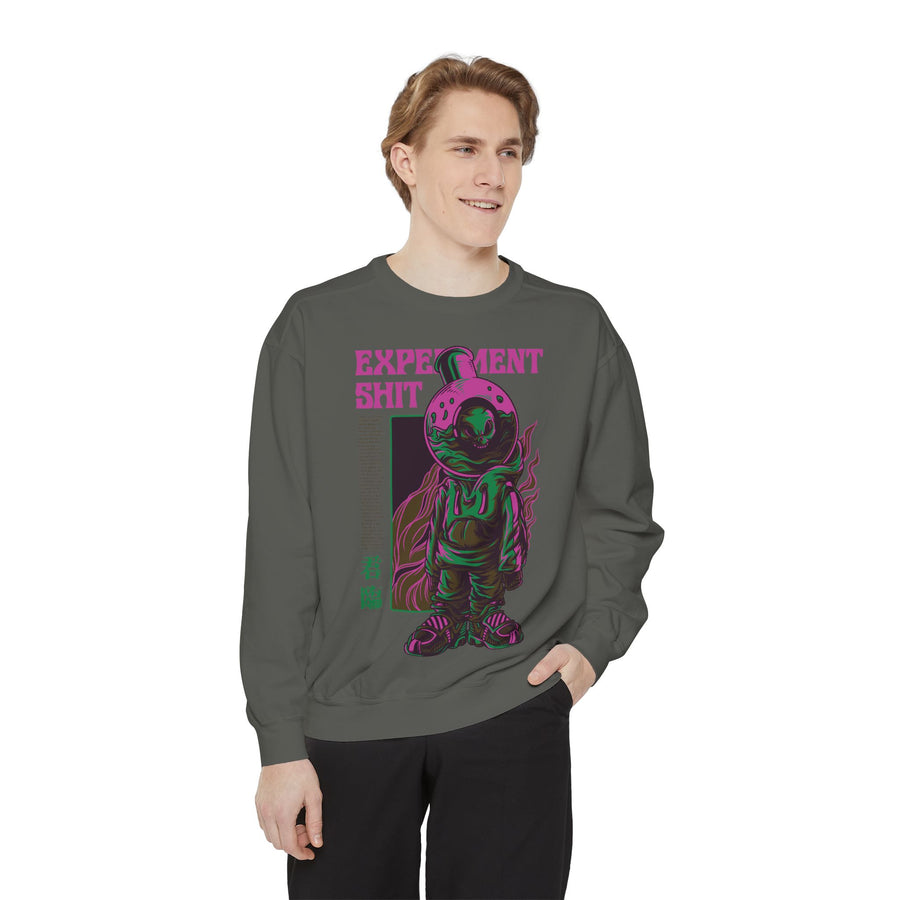 Garment-Dyed Sweatshirt - Street Art Inspired, Unisex, Cool Vibe, Perfect for Casual Wear, Gift for Art Lovers, Trendy Fashion Statement