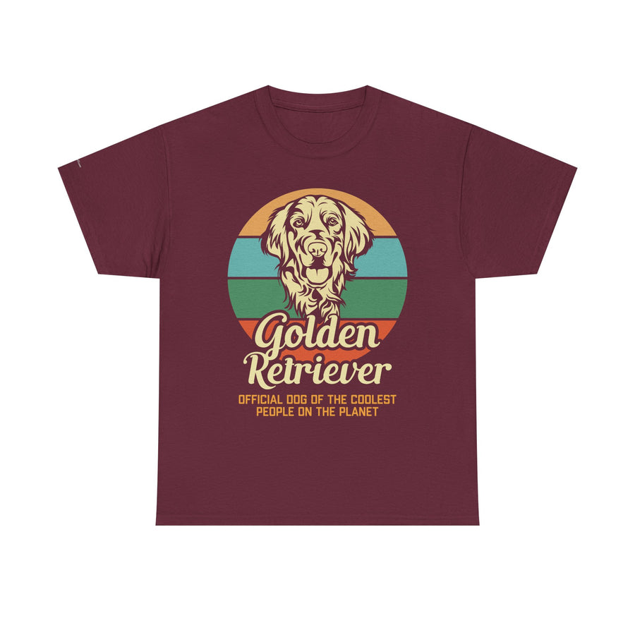 Golden Retriever Dog Lover Tee, Unisex Heavy Cotton T-Shirt, Gift for Dog Owners, Pet Lover Apparel, Cute Dog Graphic Shirt