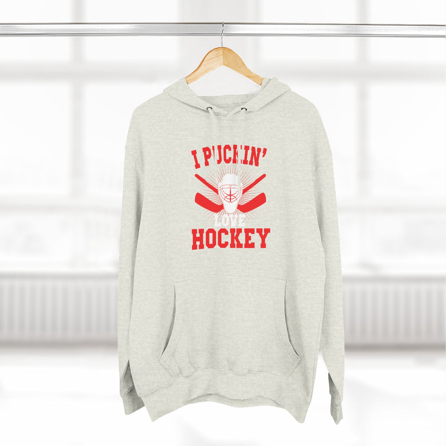 I Pickin' Love Hockey Hoodie | Cozy Sports Fleece Sweatshirt | Perfect for Hockey Fans, Game Day, Gifts, Winter Wear, Sports Apparel