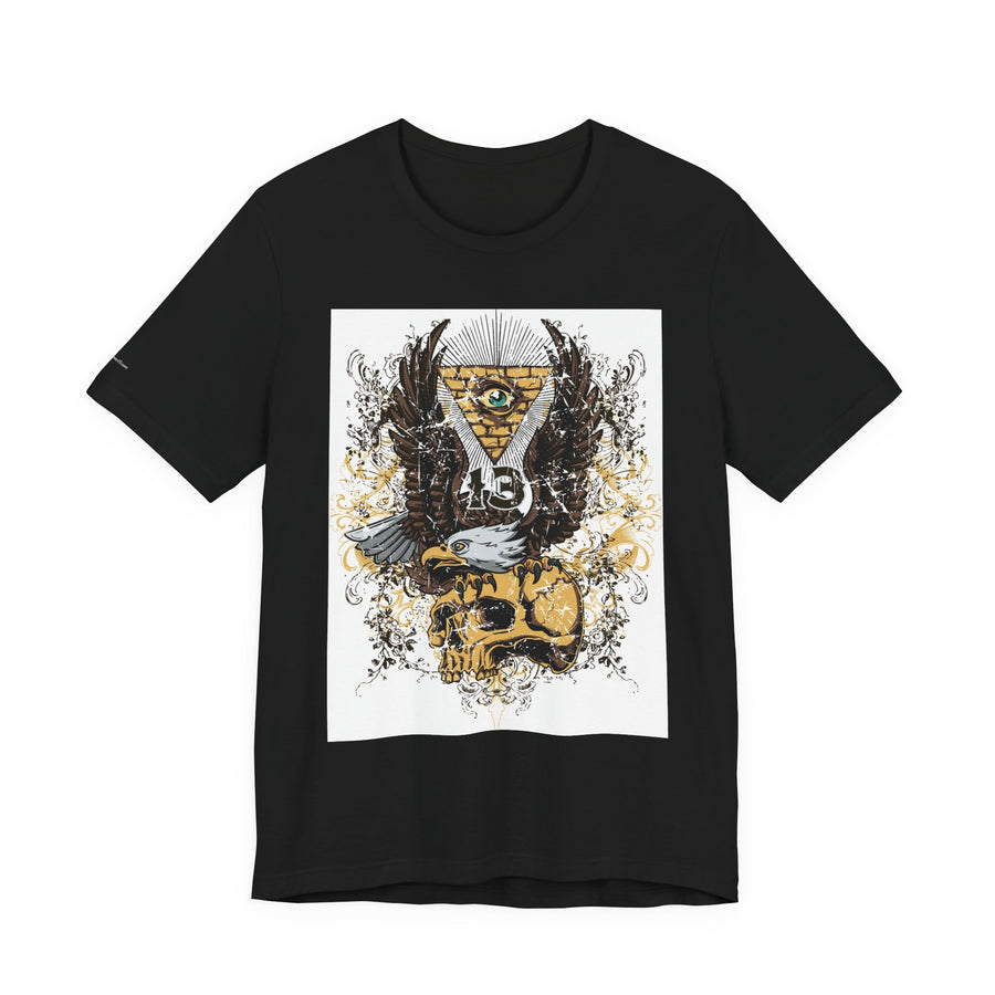 Eagle & Skull Graphic Tee | Casual Wear, Gift for Men, Symbolic Shirt, Unique Design, Everyday Style
