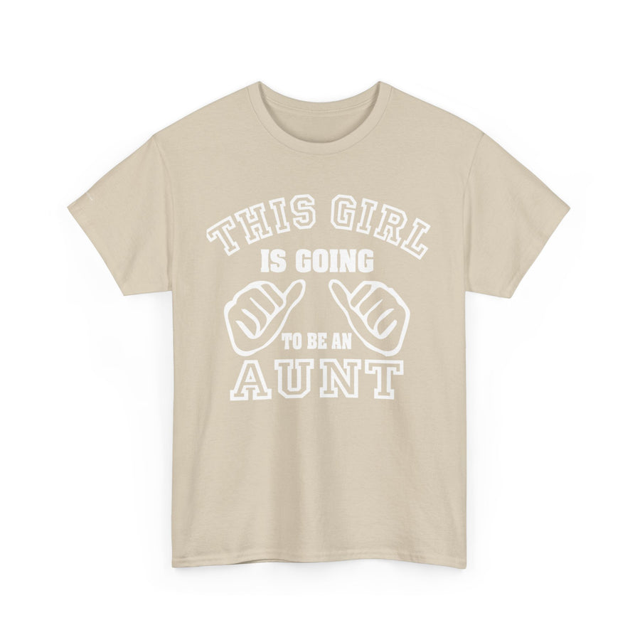 Aunt Announcement Unisex Heavy Cotton Tee, Pregnancy Reveal Shirt, Gift for New Aunts, Baby Shower Gift, Family Gathering Tee