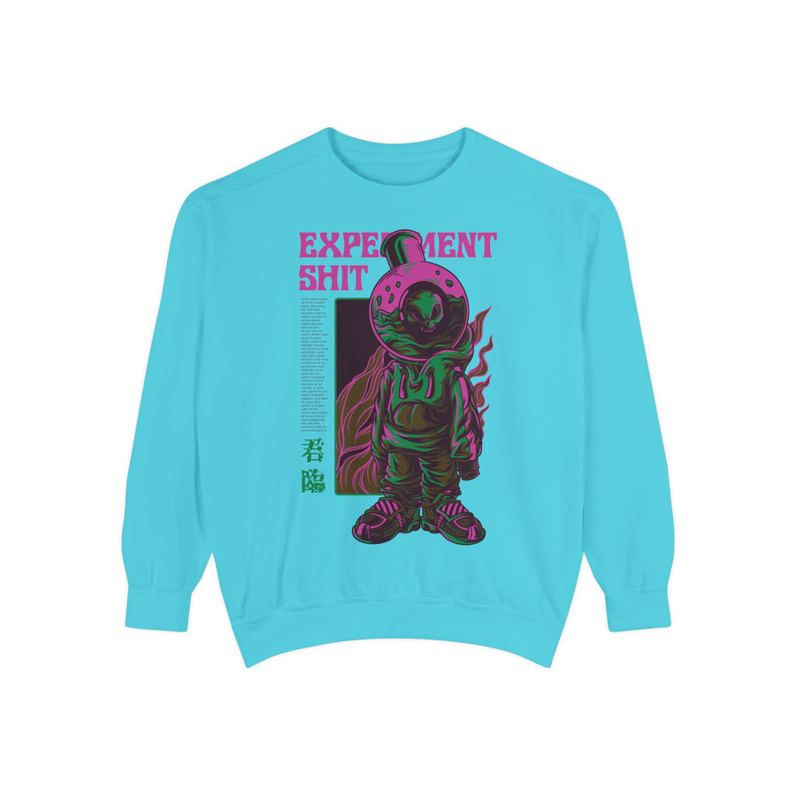 Garment-Dyed Sweatshirt - Street Art Inspired, Unisex, Cool Vibe, Perfect for Casual Wear, Gift for Art Lovers, Trendy Fashion Statement