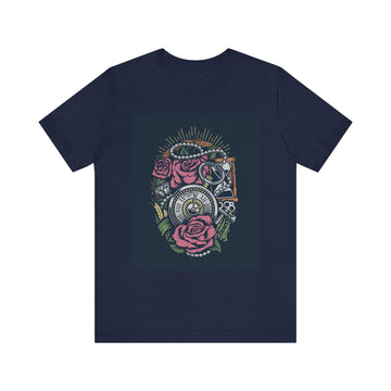 Bohemian Floral Short Sleeve Tee, Vintage Style T-Shirt, Gift for Her, Summer Casual Wear, Festival Outfit
