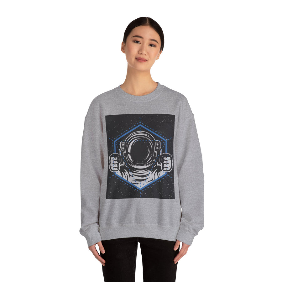 Cosmic Vibes Sweatshirt | Unisex Space Themed Crewneck | Perfect for Astronaut Lovers, Unique Gift, Casual Wear, Cozy Style