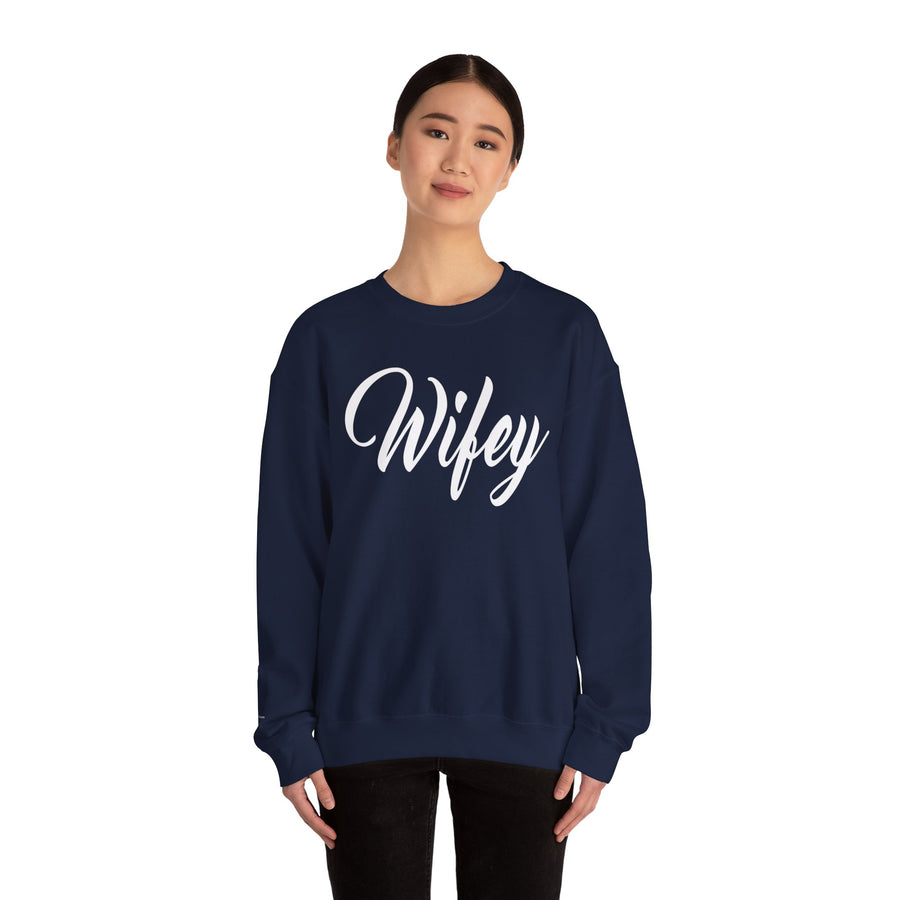 Wifey Sweatshirt, Cozy Crewneck for Newlyweds, Wedding Gift, Bride Appreciation, Casual Loungewear, Gift for Her