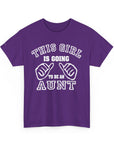 Aunt Announcement Unisex Heavy Cotton Tee, Pregnancy Reveal Shirt, Gift for New Aunts, Baby Shower Gift, Family Gathering Tee