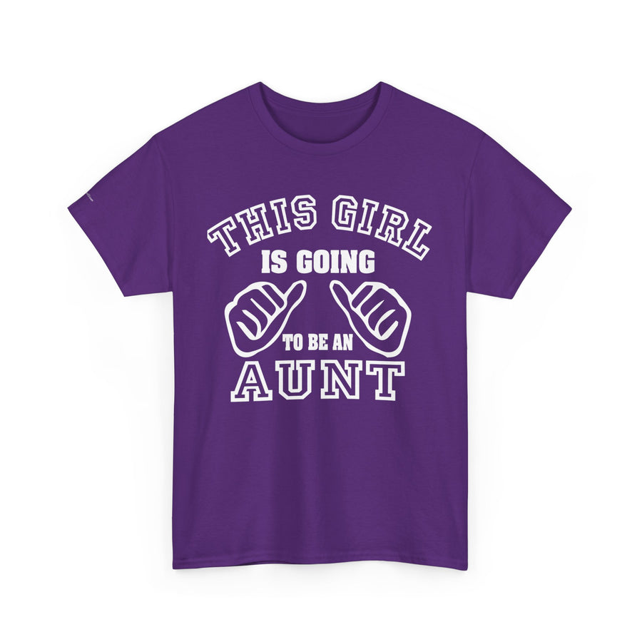 Aunt Announcement Unisex Heavy Cotton Tee, Pregnancy Reveal Shirt, Gift for New Aunts, Baby Shower Gift, Family Gathering Tee