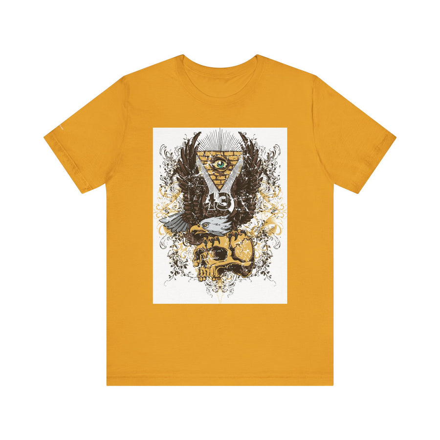 Eagle & Skull Graphic Tee | Casual Wear, Gift for Men, Symbolic Shirt, Unique Design, Everyday Style