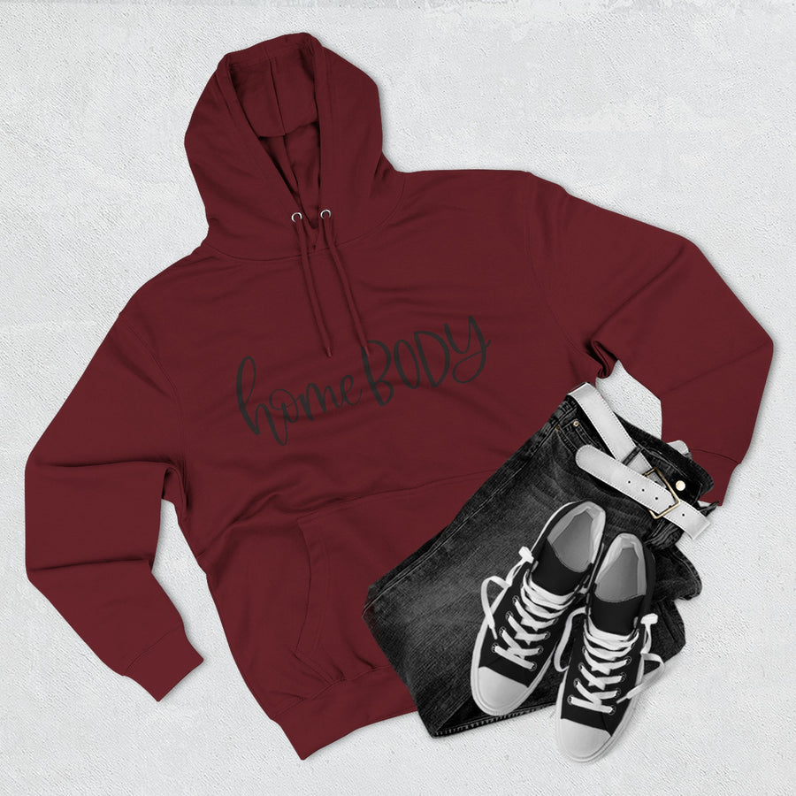 Home Body Fleece Hoodie, Cozy Sweatshirt Gift, Relaxed Casual Wear, Perfect for Lounging, Great for Homebodies