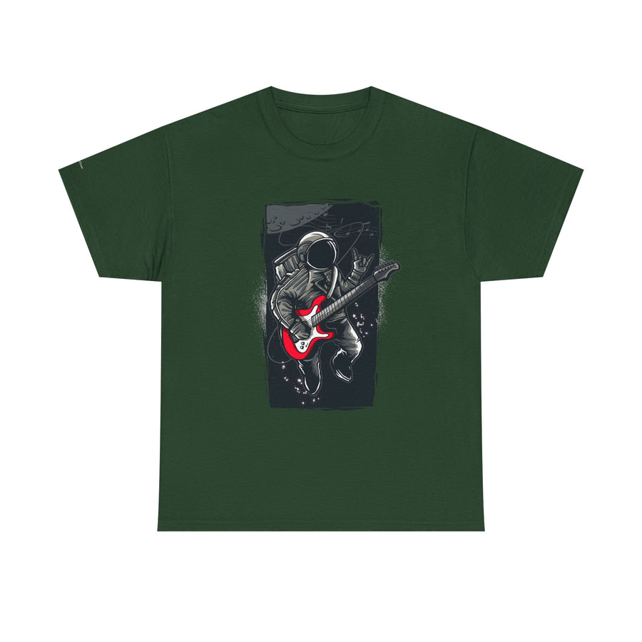 Astronaut Guitarist Unisex Tee, Cool Music Shirt, Space Lover Gift, Concert Apparel, Casual Outfit, Unique Graphic Tee