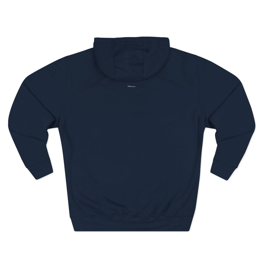Cozy Three-Panel Fleece Hoodie for All Seasons, Unisex Graphic Sweatshirt, Casual Layering, Gifting for Friends & Family