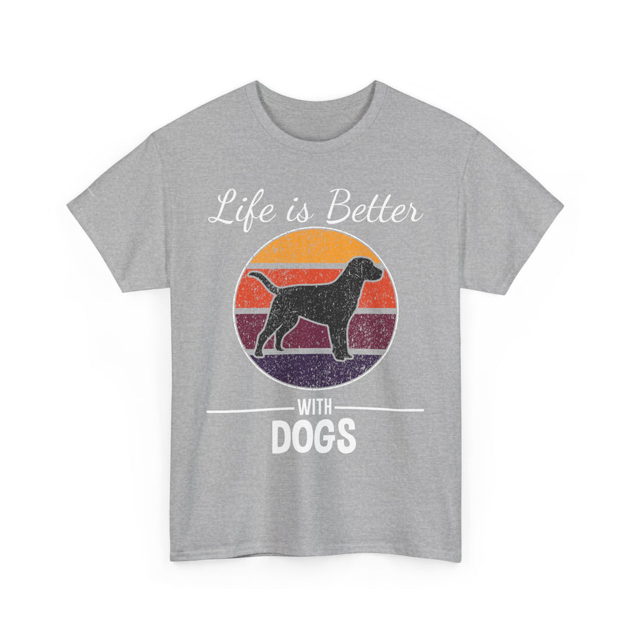 Retro Dog Lover Tee, Unisex Cotton T-Shirt, Gift for Dog Owners, Vintage Style Pet Apparel, Outdoor Adventure Shirt
