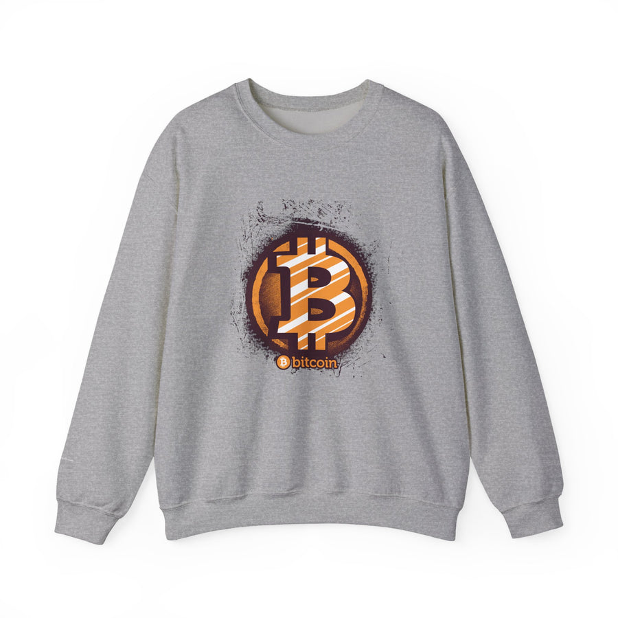 Bitcoin Logo Crewneck Sweatshirt | Unisex Cryptocurrency Apparel, Gift for Crypto Lovers, Casual Streetwear, Cryptocurrency Sweatshirt