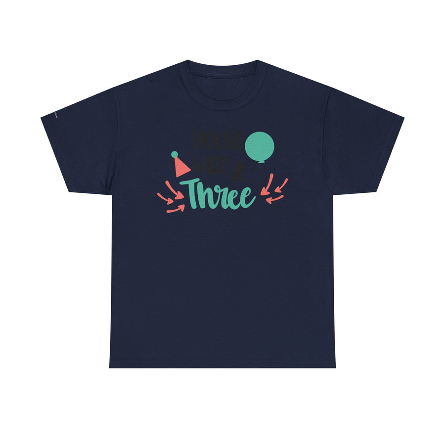 Young, Wild & Three Unisex Tee | Birthday Party Shirt, Kids Celebration Outfit, Fun Graphic Tee, Unisex Cotton T-Shirt, Playful [...]